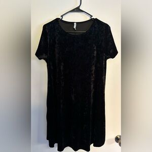 mts. Faux Velvet Swing Dress.